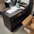 Black Prosource 2 Drawer Lateral File Cabinet, Locking